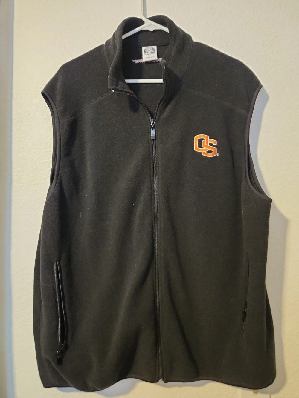 Men's Campus Drive Black Fleece Vest Beavers OSU